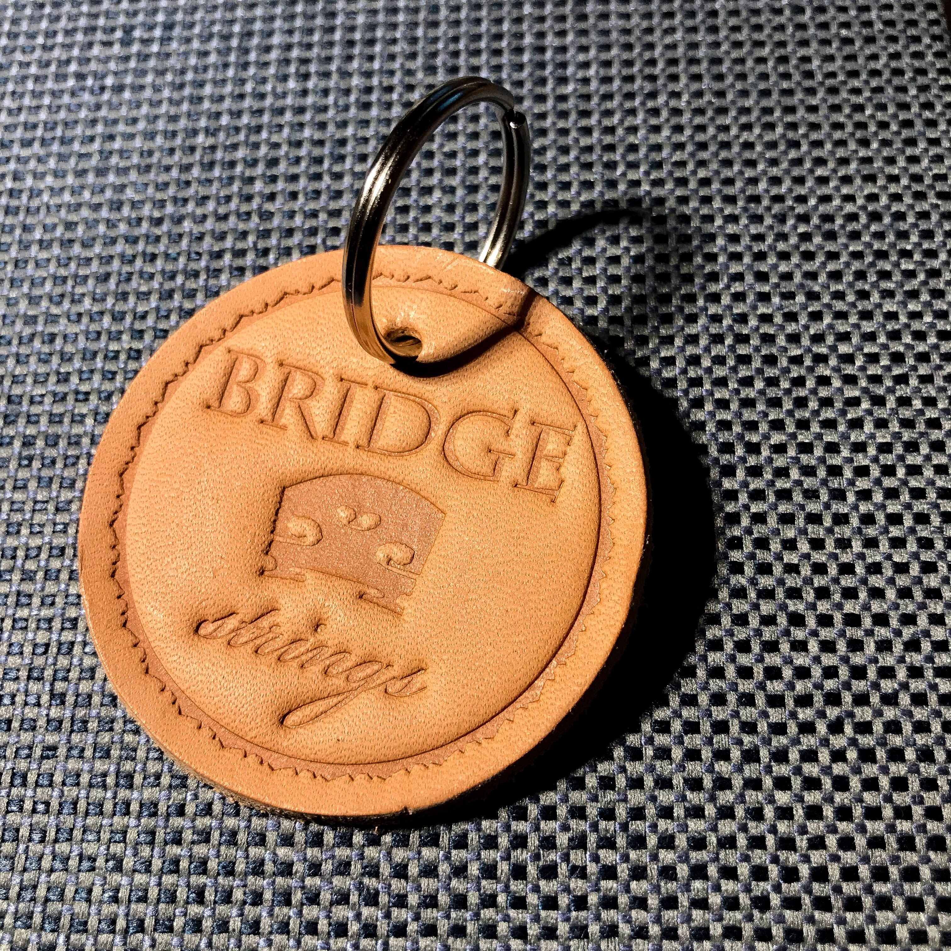 Bridge Strings Luxury Natural Leather Keyring • Bridge Strings