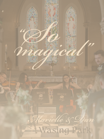 "Thank you so much again for making the soundtrack to our day so magical!"